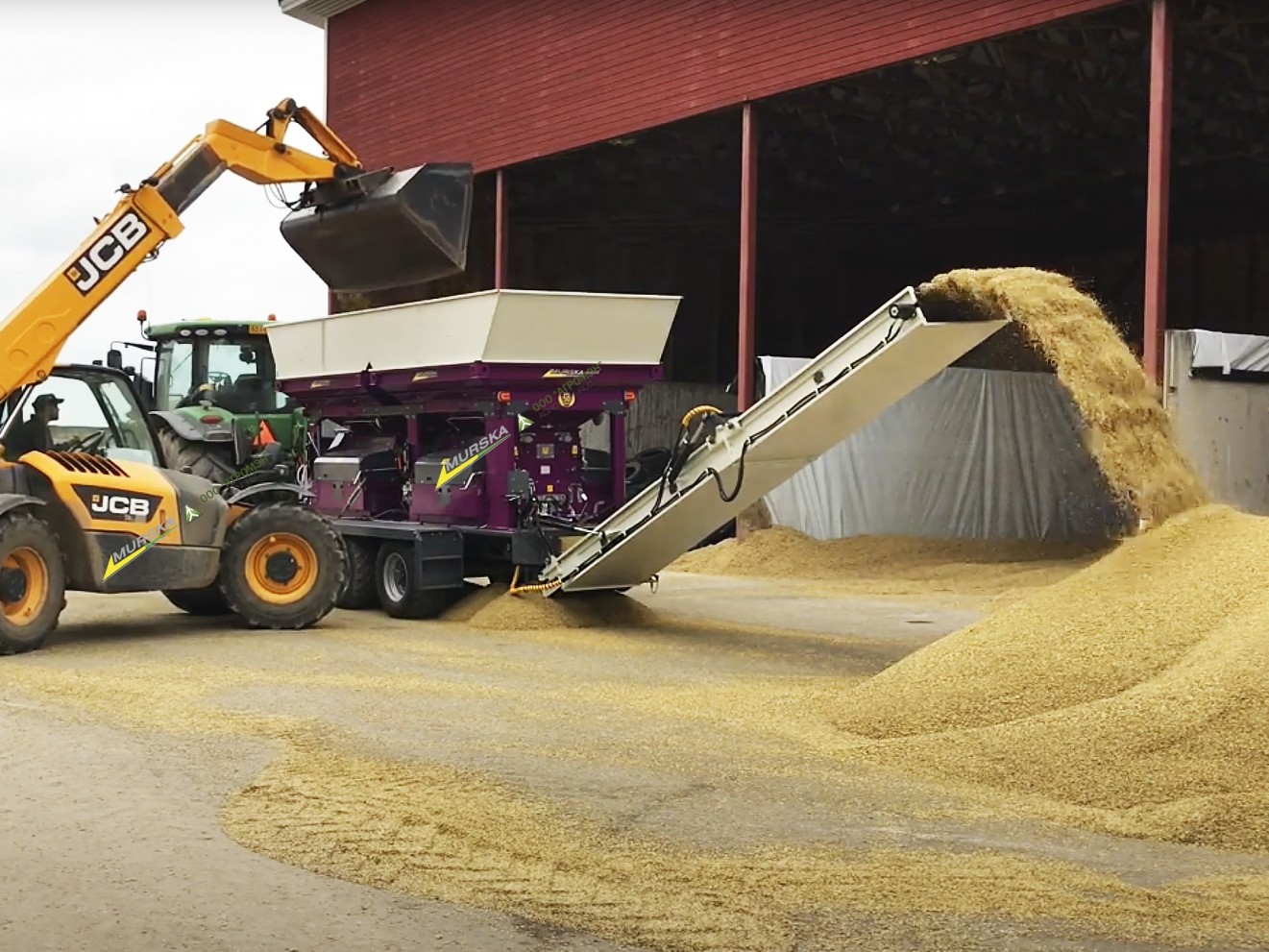 Высокопроизводительная вальцовая мельница Murska 4000 с ленточным транспортером 